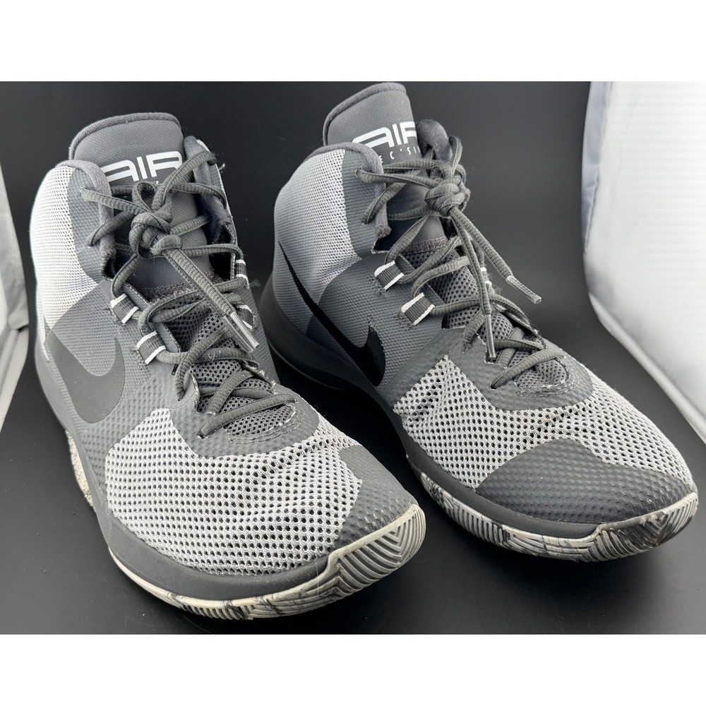 Nike Air Precision-Basketball Shoes, Cool Grey Black, 898455-004, Mens Size 10